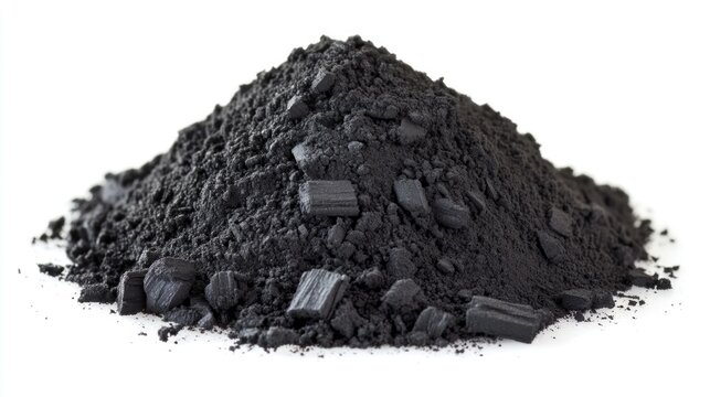 Pile of dark grey powder