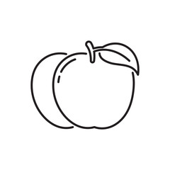 plum icon outline vector design