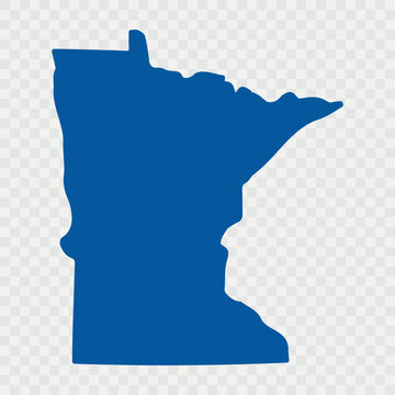 Minnesota Map Black, State Border, United States, US America, Transparent Isolated, Variations. High detailed vector map - Minnesota. Vector icon