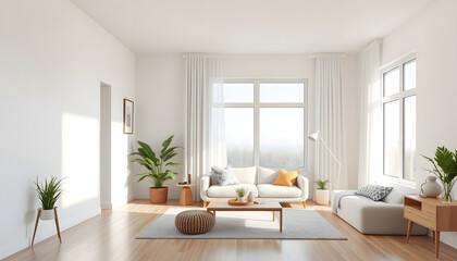 Fototapeta premium Room interiors and lifestyle , with white tonespng
