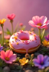 A pink Donut