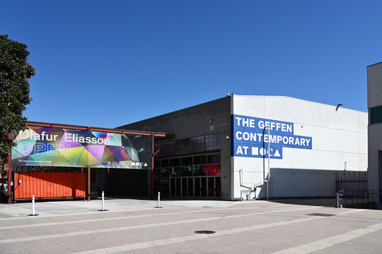 LOS ANGELES, CALIFORNIA - 8 MAR 2025: The Geffen Contemporary at MOCA presents world class contemporary art in a former police garage.
