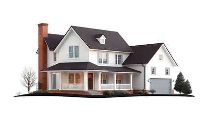 Classic real estate logo with house elements along with old model chimney , with white tonespng