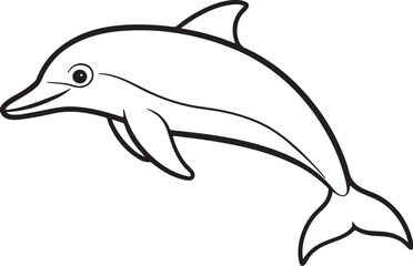 Obraz premium Dolphin Leaping Out of Crystal Blue Ocean Waters – Stunning Wildlife Stock Image