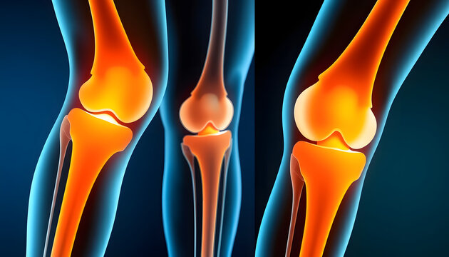 Medical image x-ray knee operation Case severe bone loss varus knee s/p Left Total Knee Arthroplasty(TKA0 with bone graft reconstruction , with white tonespng