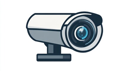 Surveillance Camera Icon Modern Security System Illustration for Safety and Monitoring Solutio