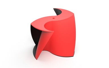 3d illustration of ugrinsky wind turbine isolated on white background
