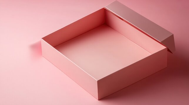 Empty pink gift box (2)