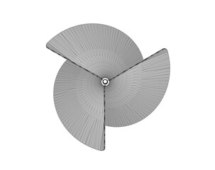 3d illustration of archimedes wind turbine isolated on white background
