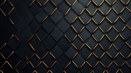 Fototapeta premium Dark Textured Diamond Pattern with Gold Accents