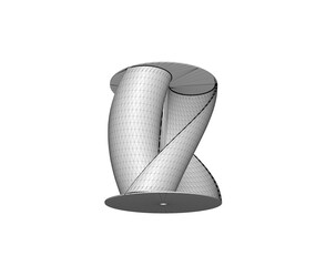 3d illustration of savonius wind turbine isolated on white background
