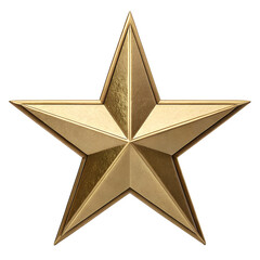 Obraz premium Gold star on white or transparent background