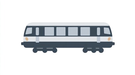 Modern Train Illustration Simplified Design for Transportation Travel and Urban Mobility Con