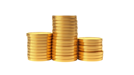 Golden Coin Stacks Wealth Success Finance Business Prosperity Luxury Financial Growth Investment