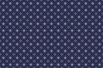 Abstract dark blue luxury background with elegant white seamless patterns design. vintage background. Islamic style concept.