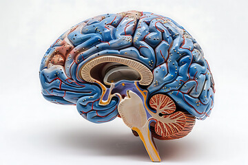Human Brain Model Image for Neuroscience, Anatomy, Cognitive Science, Neurology, Medical Research, Brain Structure, Nervous System, Psychology, Mental Health, Neural Connections, Brain Function
