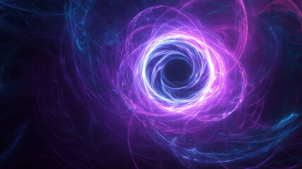 Hypnotic Swirling Vortex with Electric Blue and Purple Energy