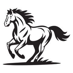 black horse vector illustration