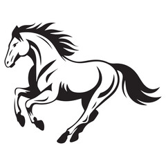 horse silhouette vector