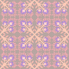 Abstract floral seamless flowers pattern for wrapping paper and fabrics and kids