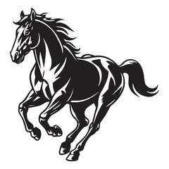 black horse vector illustration