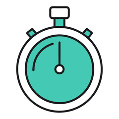 Clock Logo Vector Illustration – Clipart, Cartoon, and Line Art Design on White Background, Clean clock logo vector – cartoon, clipart, and line art design on a white background for digital use.