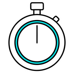 Clock Logo Vector Illustration – Clipart, Cartoon, and Line Art Design on White Background, Clean clock logo vector – cartoon, clipart, and line art design on a white background for digital use.