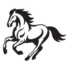 horse silhouette vector illustration