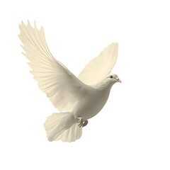 Obraz premium A Celestial Dove Flying Through Beams of Divine Light Isolated on Transparent Background