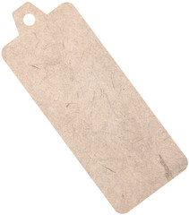 blank paper gift tag label with hole isolated on white 