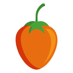 Vector Habanero Illustration - Cartoon, Clipart, and Line Art Design with White Background, High-quality vector habanero design in cartoon, clipart, and line art styles with a white background