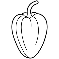 Vector Habanero Illustration - Cartoon, Clipart, and Line Art Design with White Background, High-quality vector habanero design in cartoon, clipart, and line art styles with a white background