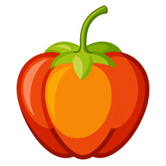 Vector Habanero Illustration - Cartoon, Clipart, and Line Art Design with White Background, High-quality vector habanero design in cartoon, clipart, and line art styles with a white background