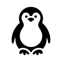 Penguin logo black and white