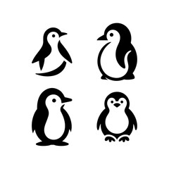 Penguin logo black and white