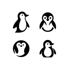 Penguin logo black and white