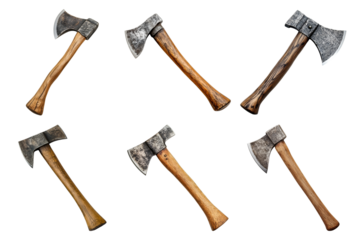 Six Hand Forged Axes Rustic Elegance Sharp Tools Woodworking