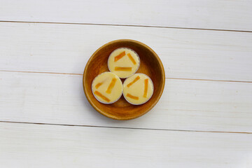 Egg custard with pumpkin dessert