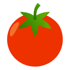 Vector Tomato Illustration with White Background – Clipart, Cartoons, Line Art Design,  Create a vibrant tomato vector illustration for your projects with a white background