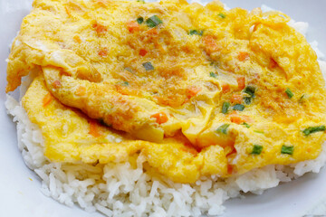 Thai style omelet with rice