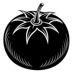 Vector Tomato Illustration with White Background – Clipart, Cartoons, Line Art Design,  Create a vibrant tomato vector illustration for your projects with a white background