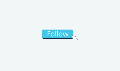 Follow button vector illustration