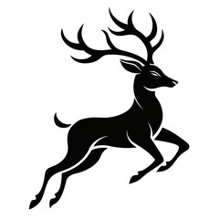 eer Reindeer Vector Illustration with White Background - Cartoons, Clipart & Line Art Design, Creative reindeer vector illustration with a white background, perfect for digital designs. 