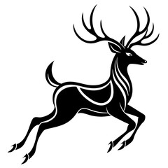 eer Reindeer Vector Illustration with White Background - Cartoons, Clipart & Line Art Design, Creative reindeer vector illustration with a white background, perfect for digital designs. 