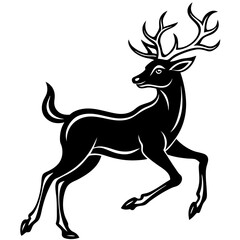 eer Reindeer Vector Illustration with White Background - Cartoons, Clipart & Line Art Design, Creative reindeer vector illustration with a white background, perfect for digital designs. 