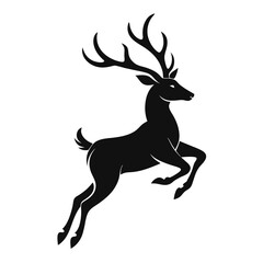 Fototapeta premium eer Reindeer Vector Illustration with White Background - Cartoons, Clipart & Line Art Design, Creative reindeer vector illustration with a white background, perfect for digital designs. 