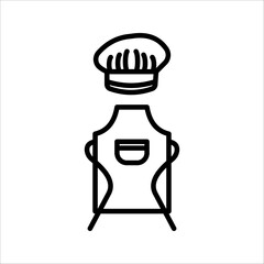 apron Icon. Symbol isolated white background. vector illustration. color editable.