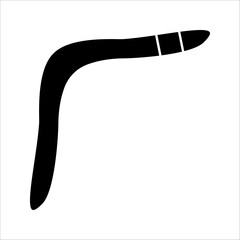 boomerang Icon. Symbol isolated white background. vector illustration. color editable.