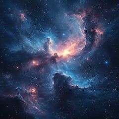 Naklejka premium Stars galaxy cosmic nebula space high resolution hd photo