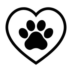 Dog and Cat Paw Print Flat Icon for Animal Apps and Websites – Vector, Cartoon, Clipart, Line Art, Vector dog and cat paw print icons for animal apps and websites, ideal for digital design use 